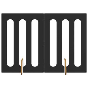 vidaXL Folding Pet Fence 2 stk. Svart eik 100,5 x 38 x 70 cm