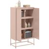 vidaXL Highboard rosa 68,5x38,5x123,5 cm stål