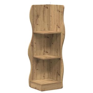 vidaXL Hj&oslash;rnehylle Artisan eik 34 x 33 x 102 cm Konstruert tre