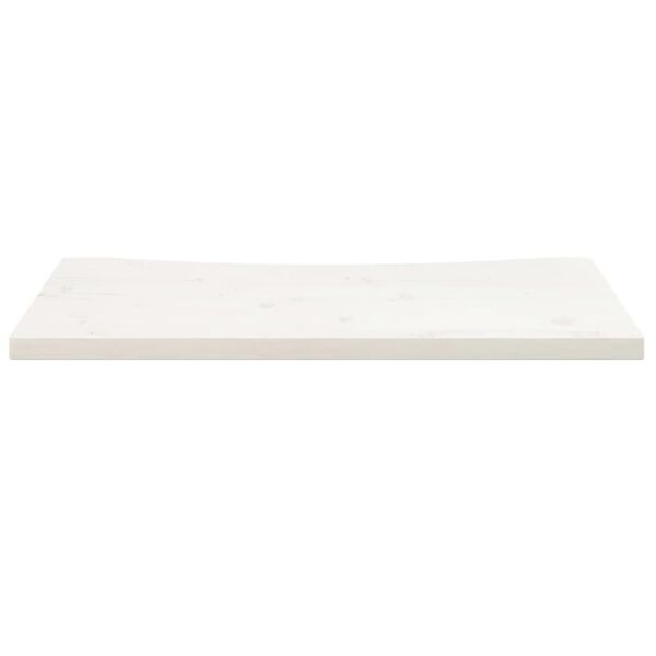 vidaXL Skrivebord hvit 80x40x2,5 cm heltre furu