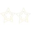 vidaXL Julelys stjernesilhuett 2 stk 50 LED varmhvit