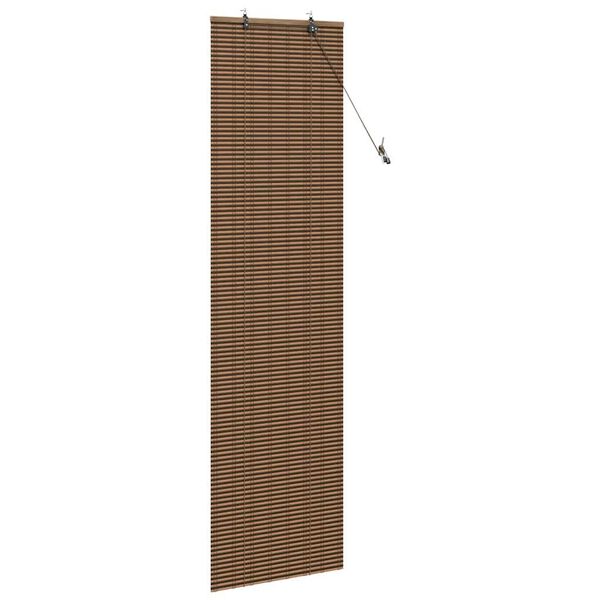 vidaXL Rullegardin med gardiner Brun 60 x 220 cm Bambus