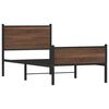 vidaXL Sengeramme i metall uten madrass brun eik 90x190 cm