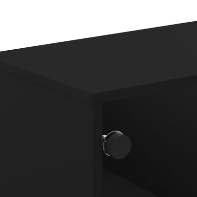 vidaXL TV-benk med dør svart 102x37x50 cm