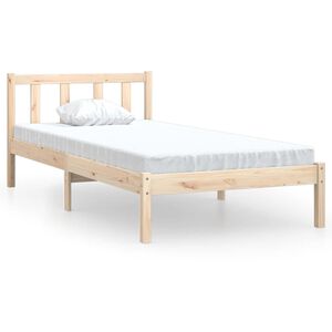 vidaXL Sengeramme heltre furu 75x190 cm Small Single