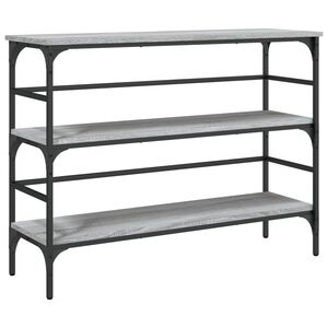 vidaXL Konsollbord gr&aring; sonoma 100x32x75 cm konstruert tre