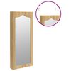 vidaXL Vegghengt smykkeskap med speil 37,5x10x90 cm