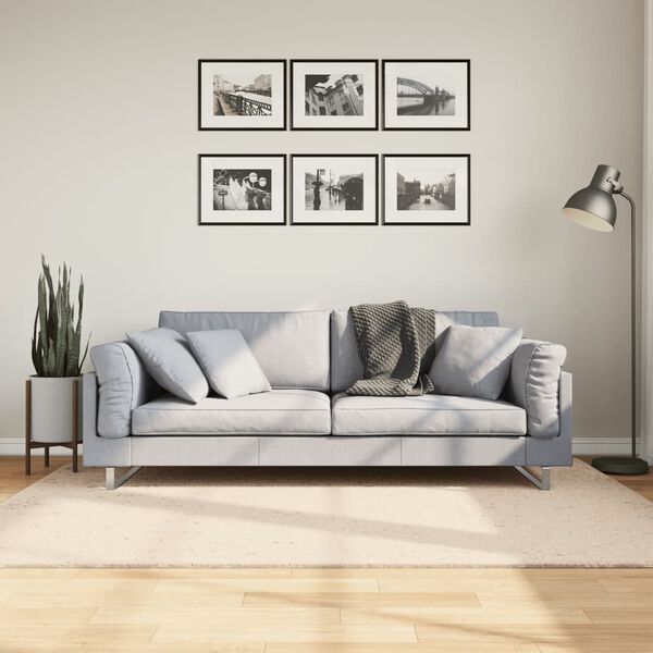 vidaXL Teppe HUARTE kort luv mykt og vaskbart beige 140x200 cm