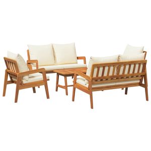 vidaXL Bistrosett 5 pcs Brun 114,5 x 70,5 x 71 cm Solid akasietre