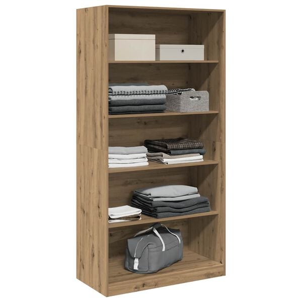 vidaXL Garderobe artisan eik 100x50x200 cm konstruert tre