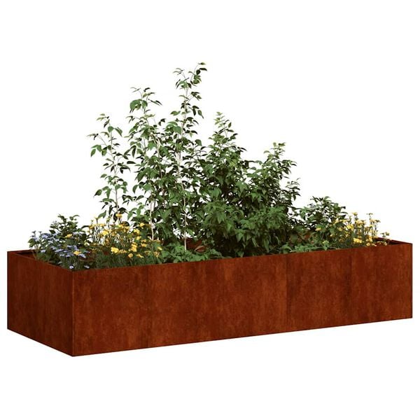 vidaXL Plantekasse rust 200x80x40 cm forvitringsst&aring;l