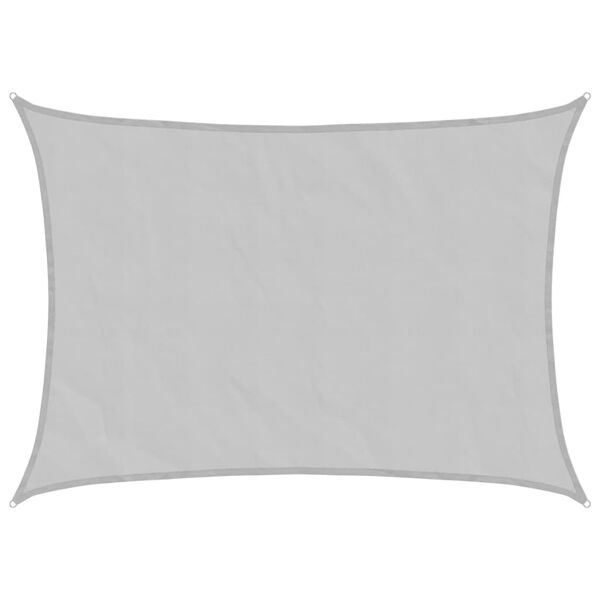 vidaXL Solseil lysegr&aring; 8x6 m 100% polyester oxford