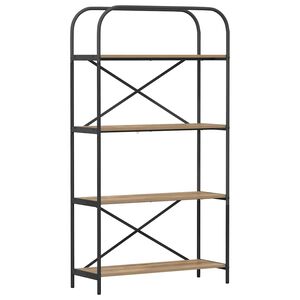 vidaXL Bokhylle 4 niv&aring;er 80 x 30 x 146 cm Konstruert tre Artisan Eik