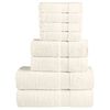 vidaXL Premium h&aring;ndklesett 8 deler SOLUND kremhvit 600 g/m2