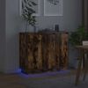 vidaXL LED sideboard R&oslash;kt eik 90 x 32 x 75 cm Konstruert tre