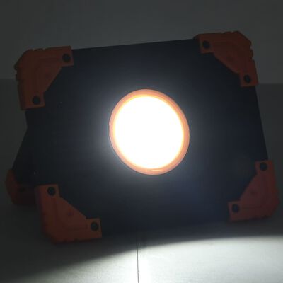 vidaXL Bærbart LED-spotlys ABS 10 W kaldhvit