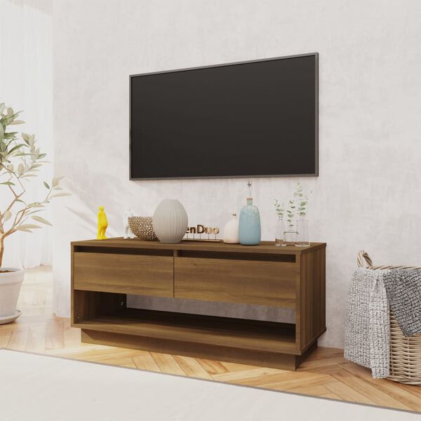 vidaXL TV-benk sonoma eik 102x41x44 cm konstruert tre