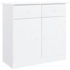 vidaXL Highboard ALTA hvit 77x35x165 cm heltre furu