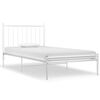 vidaXL Sengeramme hvit metall 90x200 cm