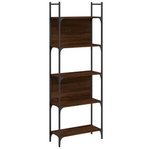 vidaXL Bokhylle 5 etasjer brun eik 60,5x24x166,5 cm konstruert tre