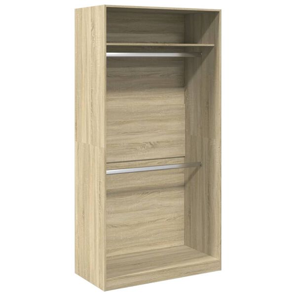 vidaXL Garderobe sonoma eik 100x50x200 cm sponplate