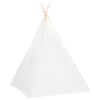 vidaXL Tipi-telt for barn med pose ferskenhud hvit 120x120x150 cm