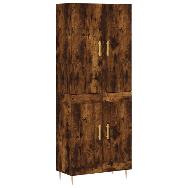 vidaXL Highboard r&oslash;kt eik 69,5x34x180 cm konstruert tre
