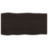 vidaXL Bordplate m&oslash;rkebrun80x40x(2-4)cm behandlet heltre naturlig kant
