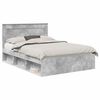 vidaXL Sengestamme med hodegjerde Betong 160 x 200 cm Massiv furu