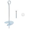 vidaXL Jordanker 10 stk. &Oslash;10 x 30 cm Galvanisert metall S&oslash;lv