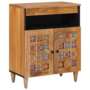 vidaXL Serviesskap Naturlig 60 x 33 x 75 cm Massiv mango tre