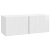 vidaXL Vegghengt TV skap Veggmontert H&oslash;gglans hvit 78,5 x 31 x 30 cm
