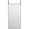 vidaXL D&oslash;rspeil svart 40x80 cm glass og aluminium