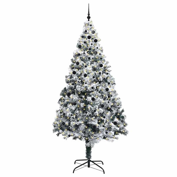 vidaXL Juletre med 300 LED med stativ Hvit 300 cm PVC