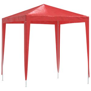 vidaXL Partytelt 200 x 200 x 240 cm R&oslash;d PE og st&aring;l