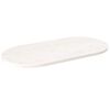 vidaXL Bordplate hvit 110x55x2,5 cm heltre furu oval