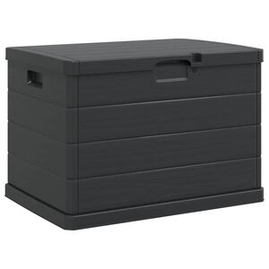 vidaXL Hage Lagringsboks Antrasitt 77,5 x 54,5 x 53 cm Plast