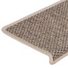 vidaXL Selvklebende trappematter sisal 30 stk 65x21x4 cm m&oslash;rk beige