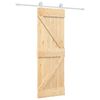 vidaXL Skyved&oslash;r Naturlig og Hvit 70 x 210 cm Massiv Furu Tre