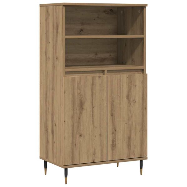 vidaXL Highboard artisan eik 60x36x110 cm konstruert tre
