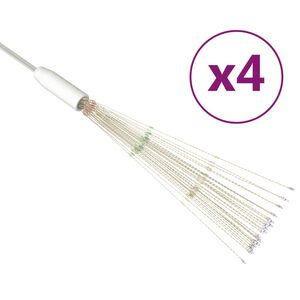 vidaXL Utend&oslash;rs julelys kinaputter 4stk flerfarget 20 cm 560 lysdioder