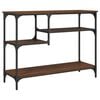 vidaXL Konsollbord med hyller brun eik 100x35x75 cm