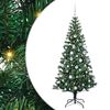 vidaXL Kunstig Forh&aring;ndsopplyst Juletre gr&oslash;nn 180 cm PVC og metall