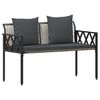 vidaXL Utebenker 2 -Seater 116 x 56 x 75 cm polyrotting