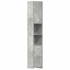 vidaXL Baderomsskap betonggr&aring; 30x30x183,5 cm konstruert tre