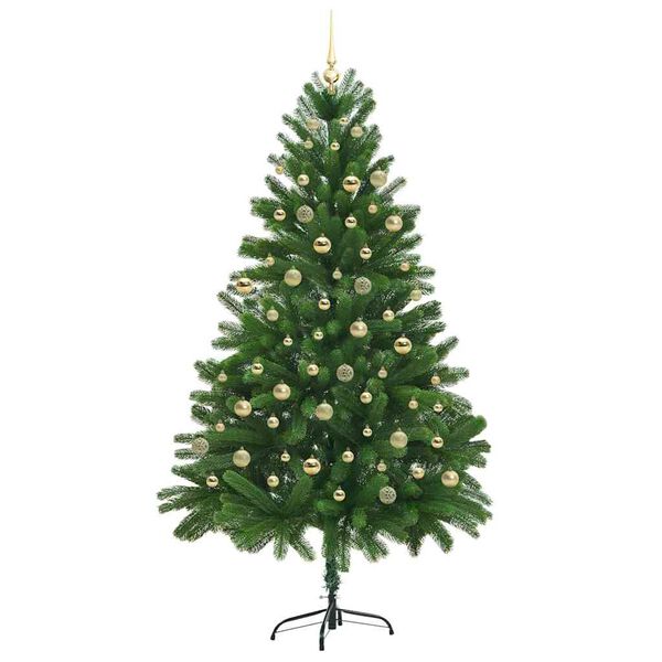 vidaXL Juletre med 300 LED med stativ gr&oslash;nn 210 cm PE