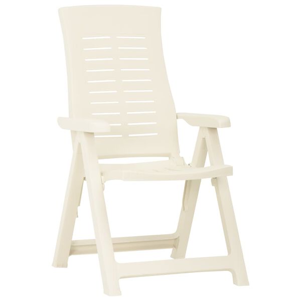 vidaXL Hagelenestoler 2 stk plast hvit