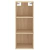 vidaXL Highboard sonoma eik 34,5x32,5x180 cm konstruert tre