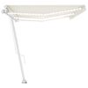 vidaXL Manuell uttrekkbar markise med LED 600x300 cm kremhvit