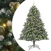 vidaXL Kunstig juletre med 300 LED gr&oslash;nn 240 cm PVC og plast og st&aring;l